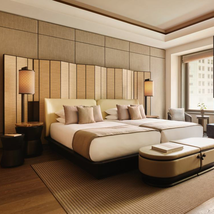 Modern Luxury King Size Bedroom Set 2025 High End 5 Star Resort Hotel Furniture High Quality Wooden/Fabric for Home Apartment
