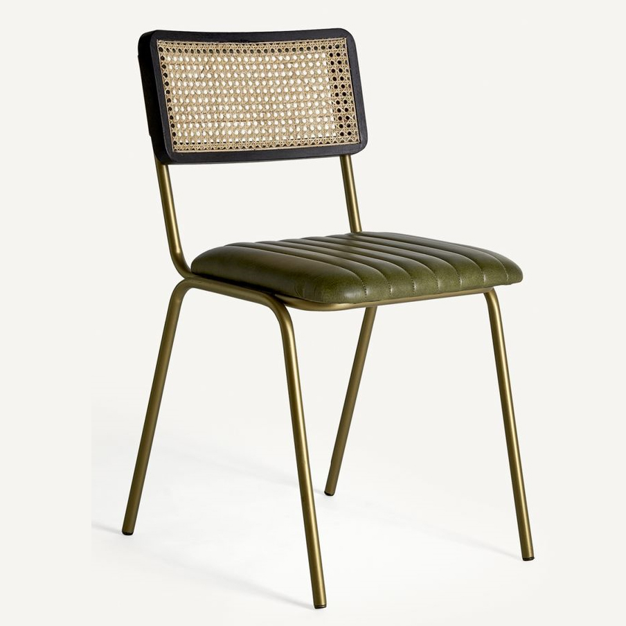 Vancouver Industrial Chair Metal and Leather Combination