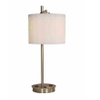 Modern High Quality Living Room Metal Ivory Linen Lampshade Custom Handmade Design Metal Table Lamps