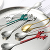 Wholesale coffee restaurant cutlery set coffee honey stainless steel ice cream Christmas spoons