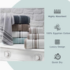 Luxury White Maximum Softness Jacquard Cotton Thick Quick-Dry Bath Towel Set
