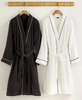 Custom Bathrobe Waffle White Robes Custom Logo Collar Unisex Long Bathrobe Cotton Spa Bathrobe