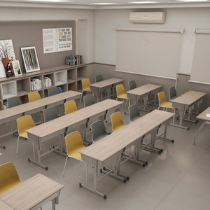 School Classroom Desk and Chair Set 