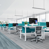 Y-Shaped Irregular Office Desk and Chair Set - Employee Workstation Combination Package