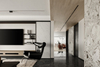 Modern Fabric L-Shaped Sectional Sofa Set with Coffee Table