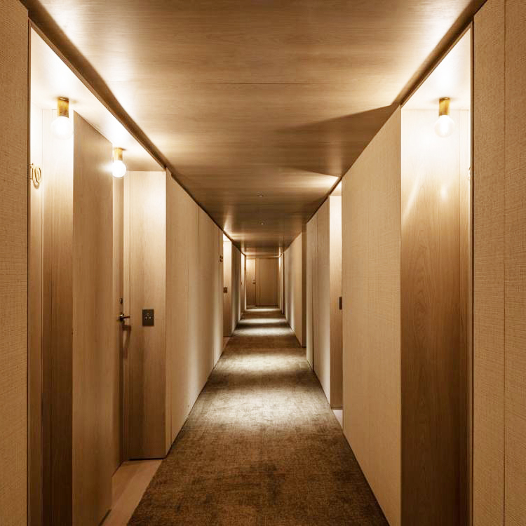 Custom Modern Interior Wood Bed Lobby Furniture Hotel Bedroom Contemporary 3 Year Professional Customization Fixed Hotel