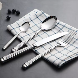 Factory Restaurant Hotel Stainless Steel 304 High Mirror Polish Silver cutlery set spoon knife and fork set cutlery set