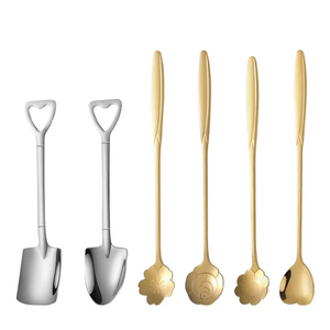 Watermelon spoon Long handle coffee ice drink stirring spoon 304 stainless steel