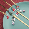 Factory Wholesale 6pcs Christmas spoon fork set gift box christmas spoon for family party hotel gold christmas kid spoon set