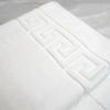 Hot Sale Cotton Absorbent Bath Mat OEM Logo Bathroom White Towel Set for Hotel