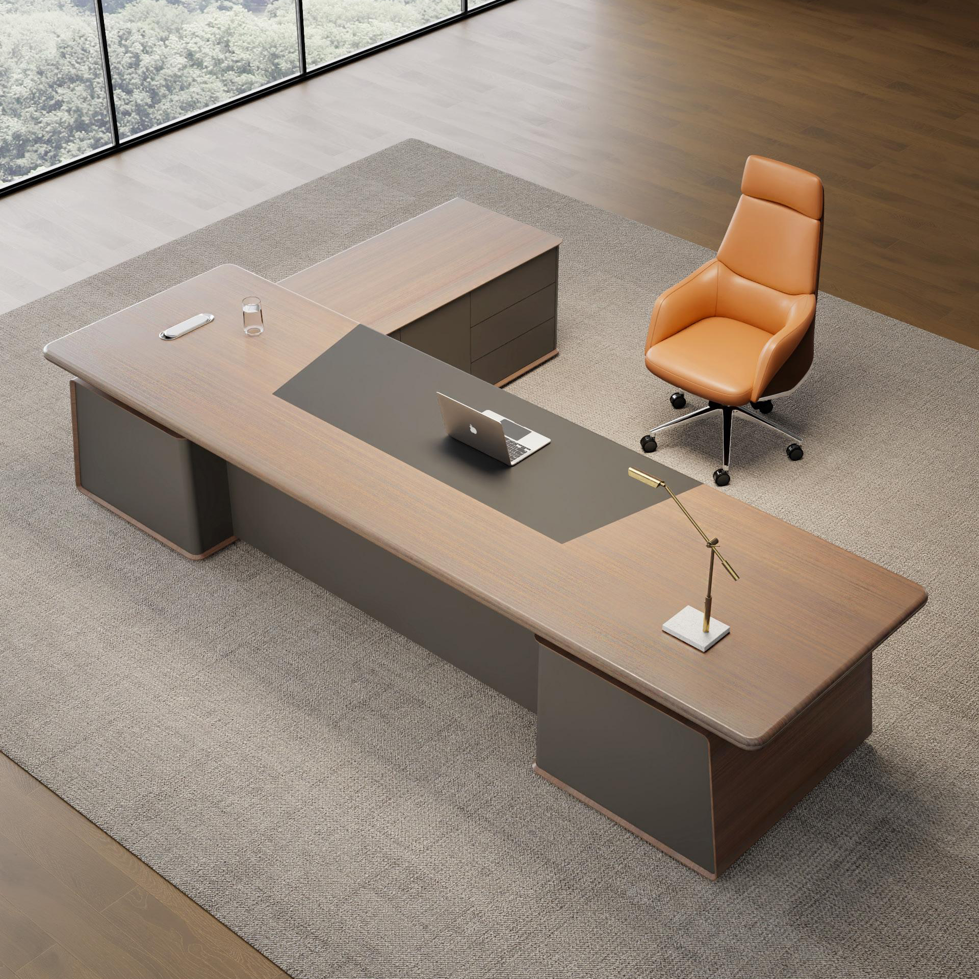 Luxury Office Chair and Desk Combination