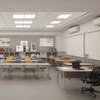 School Classroom Desk and Chair Set 