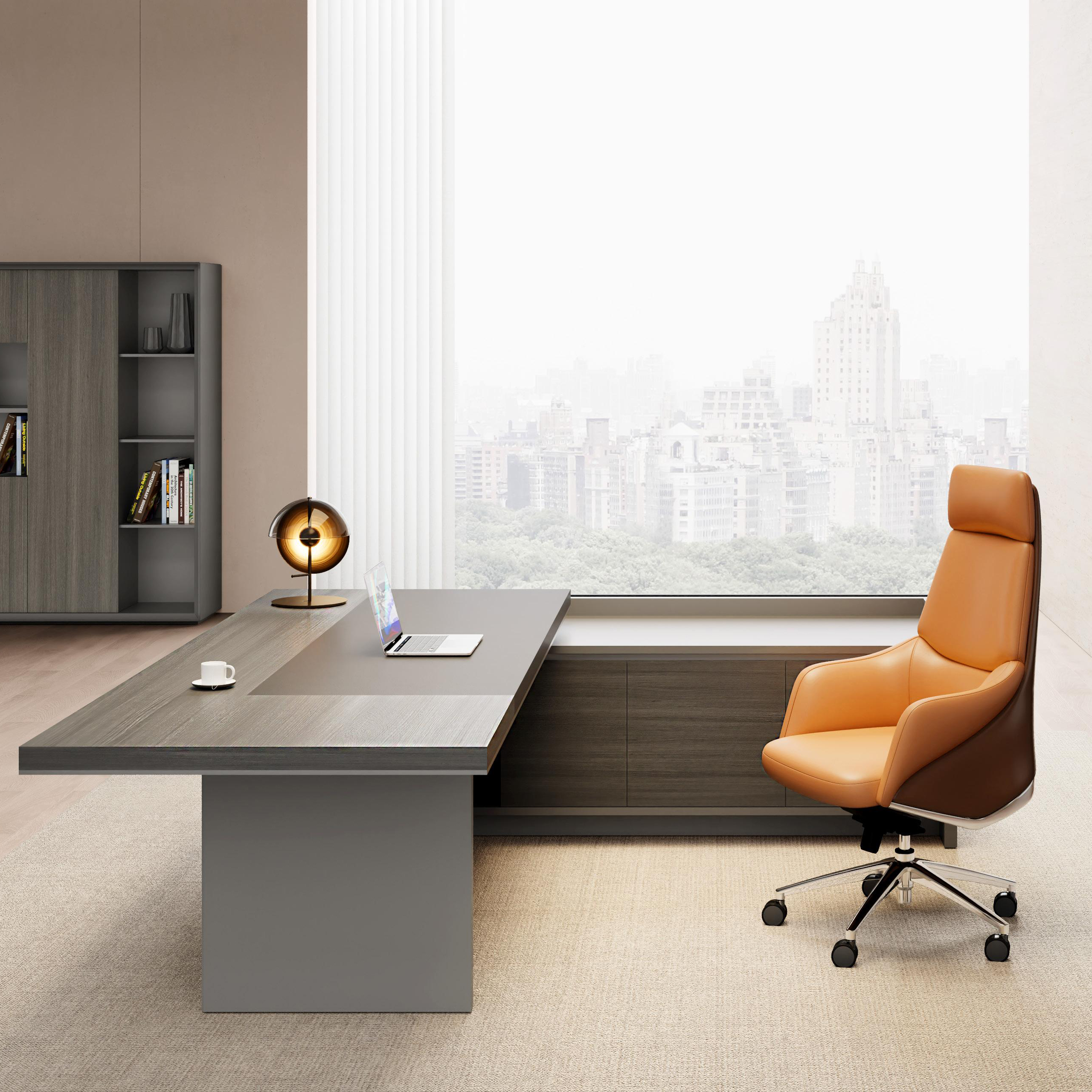 Modern Manager Desk with Ergonomic Chair