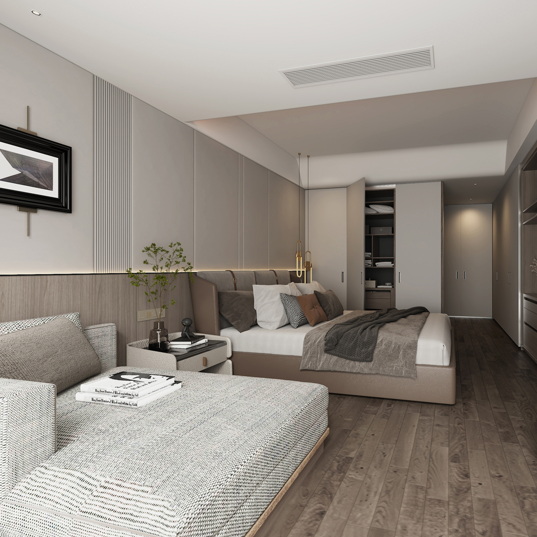 Modern Contemporary Queen Size Wooden Hotel Furniture for Bedroom for Apartment Free Shipping