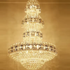 Custom Hotel Foyer Lobby Wedding Decorative Pendant Light Luxury Gold Empire Large Crystal Chandelier