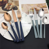 High Quality 16pcs Stainless Steel Flatware Sets New Design Wooden Color Plastic Handle Includes Spoons Knife Fork Tea Spoon