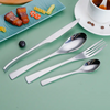 Western tableware mirror polished fish tail knife fork spoon steak knife stainless steel