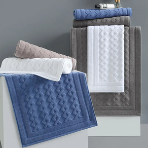 Bathroom Jacquard Style Floor Towels Luxury Hotel Flat Mats Non Slip Bath Mat Towels