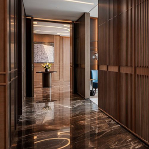 Modern Fluted Oak Wood Tambour Panel Flexible Wall Decorative Slatted Wood for Living Room Bedroom Hotel & Outdoor Application