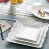 Catering restaurant ceramic dishes and plates luxury white ceramic dinner plates porcelain wedding plates dinnerware