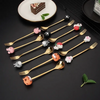 Wholesale Cute Santa Claus Doll Dessert Coffee Spoon Set Fork Creative Tableware Stainless Steel Cutlery Christmas Wedding Gift
