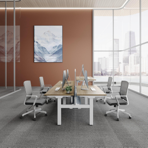 Y-Shaped Irregular Office Desk and Chair Set - Employee Workstation Combination Package