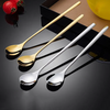 Creative High quality Round Wedding Celebration Long Handle Cute Christmas Gift Stainless steel Coffee Dessert Tea Spoon Set
