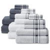 Luxury White Maximum Softness Jacquard Cotton Thick Quick-Dry Bath Towel Set