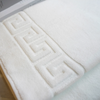 Hot Sale Cotton Absorbent Bath Mat OEM Logo Bathroom White Towel Set for Hotel