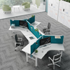 Y-Shaped Irregular Office Desk and Chair Set - Employee Workstation Combination Package