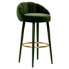 High Quality Simple Design Velvet Seat Cushion High Bar Chair Bar Stool Bar Chair for Night Club With Metal Footrest