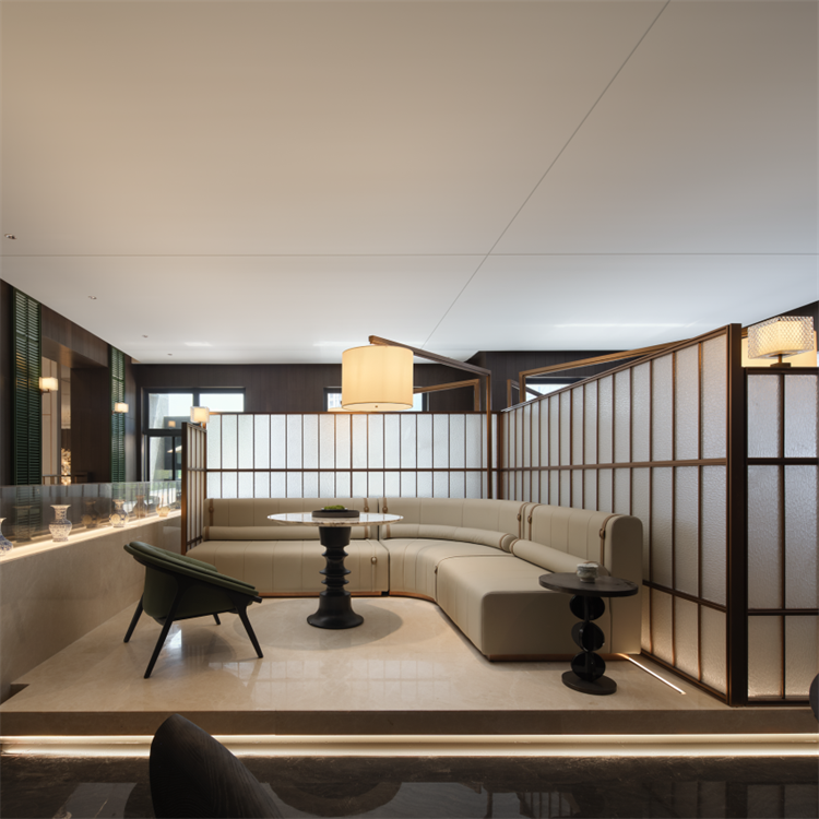 Modern Double-Side Sofa & Dining Table Set – Custom Hotel Restaurant Furniture
