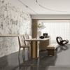 Modern Fabric L-Shaped Sectional Sofa Set with Coffee Table
