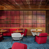 Custom Made Modern Design Round Wood Hotel Lobby Sofa Exquisite Hotel Chairs