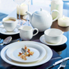 Bespoke designs dinning plates ceramic porcelain dinner dinnerware set plain white plates sets