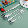 Western tableware mirror polished fish tail knife fork spoon steak knife stainless steel