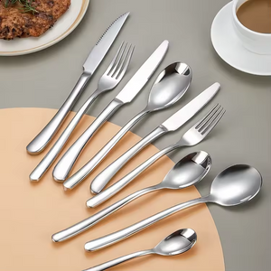  American Windsor Series Stainless Steel Flatware Cheap Restaurant Use Cutlery Machine Polished Knife Fork Spoon set