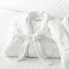 Custom Size White Shawl Collar 100% Cotton Velour Bathrobe for Spa Hotel