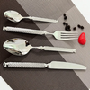 Hotsale Luxurious High Quality Dinnerware sets Engrave Handle for wedding restaurant Stainless Steel Cutlery Table Flatware Set