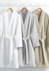 Custom Bathrobe Waffle White Robes Custom Logo Collar Unisex Long Bathrobe Cotton Spa Bathrobe