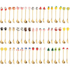 Wholesale Cute Santa Claus Doll Dessert Coffee Spoon Set Fork Creative Tableware Stainless Steel Cutlery Christmas Wedding Gift