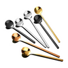 Creative High quality Round Wedding Celebration Long Handle Cute Christmas Gift Stainless steel Coffee Dessert Tea Spoon Set