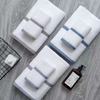 Custom Border Large Thick Bath Towel 100 Cotton Terry Loop Face Hand Towel Sets