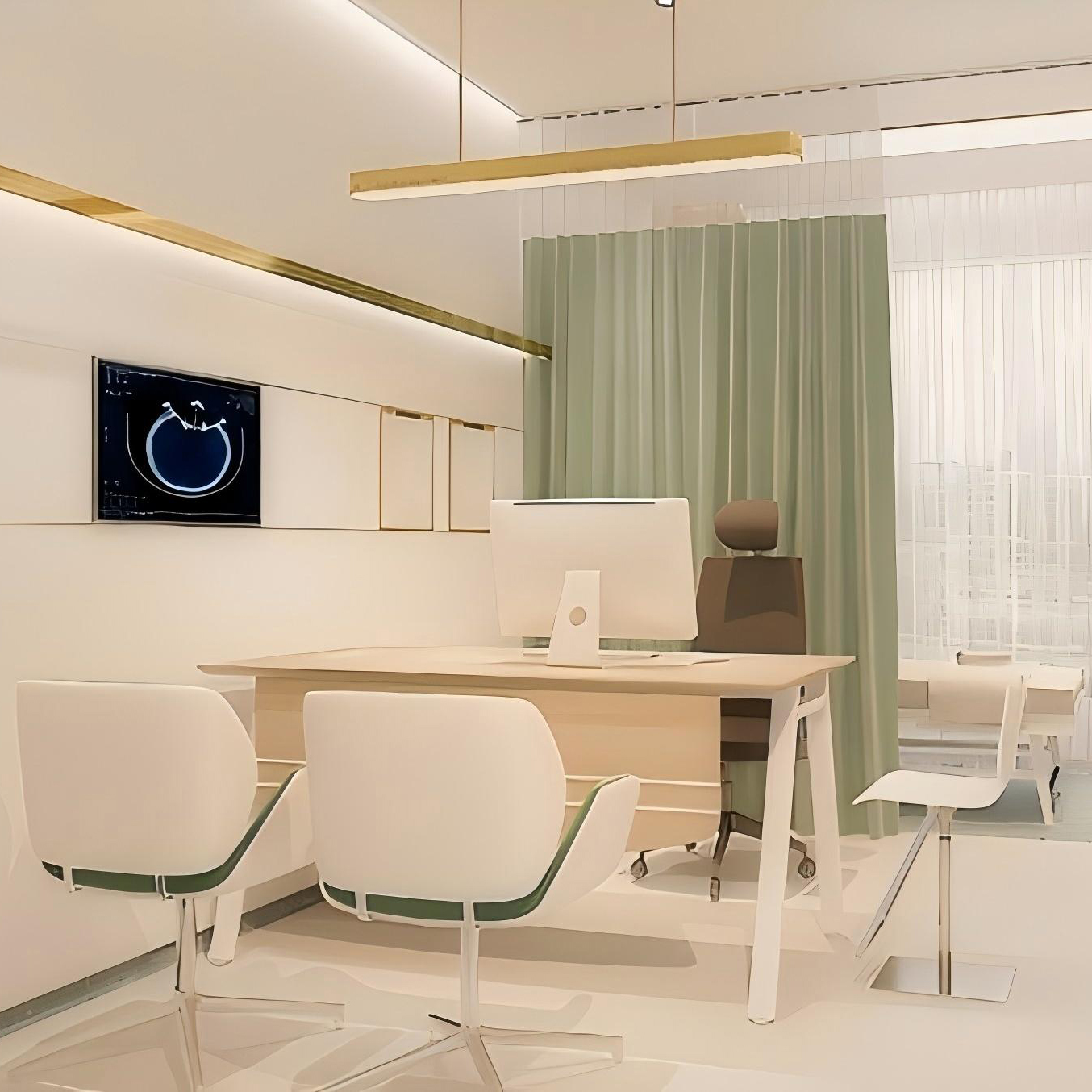 Doctor Office Exam Table and Chair