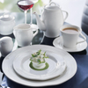 Bespoke designs dinning plates ceramic porcelain dinner dinnerware set plain white plates sets