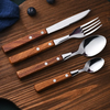Wholesale New Rosewood Stainless Steel Western Tableware Set Commercial Household Steak Knife Fork Four Piece Set
