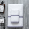 Custom Border Large Thick Bath Towel 100 Cotton Terry Loop Face Hand Towel Sets