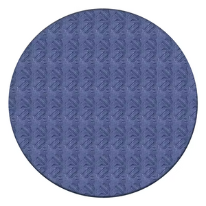 6.5LB Blue Hight Cut Low Loop Customized Luxury Handtufted Carpets Wool/Acrylic Round Rugs 