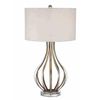 Modern nordic hotel home living room bedside bedroom bed side decorative silver metal led table lamps