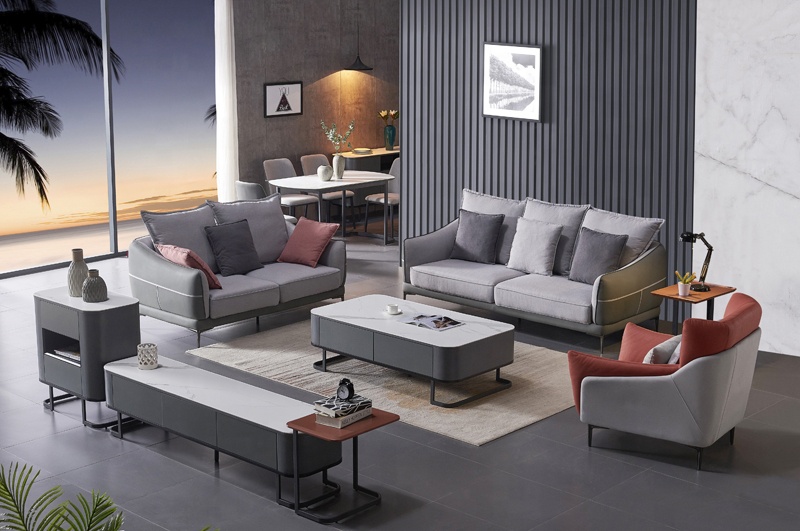 Modern Simple Apartment Hotel comfortable living room fabric Sofa
